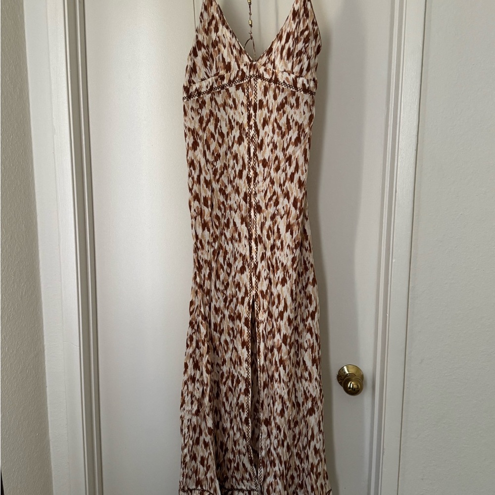Mi Brown Tan Maxi Sundress for summertime